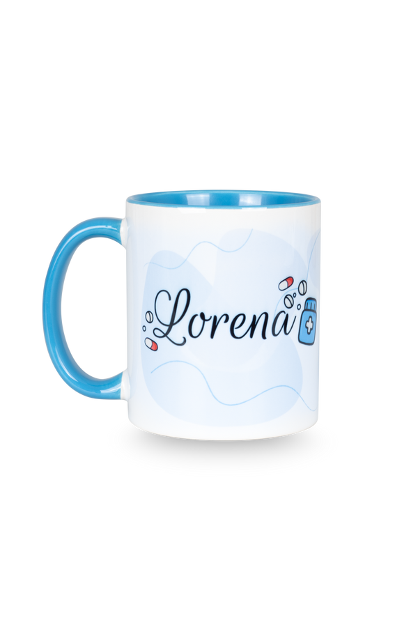 Caneca cerâmica personalizável azul claro - Farmacêutico