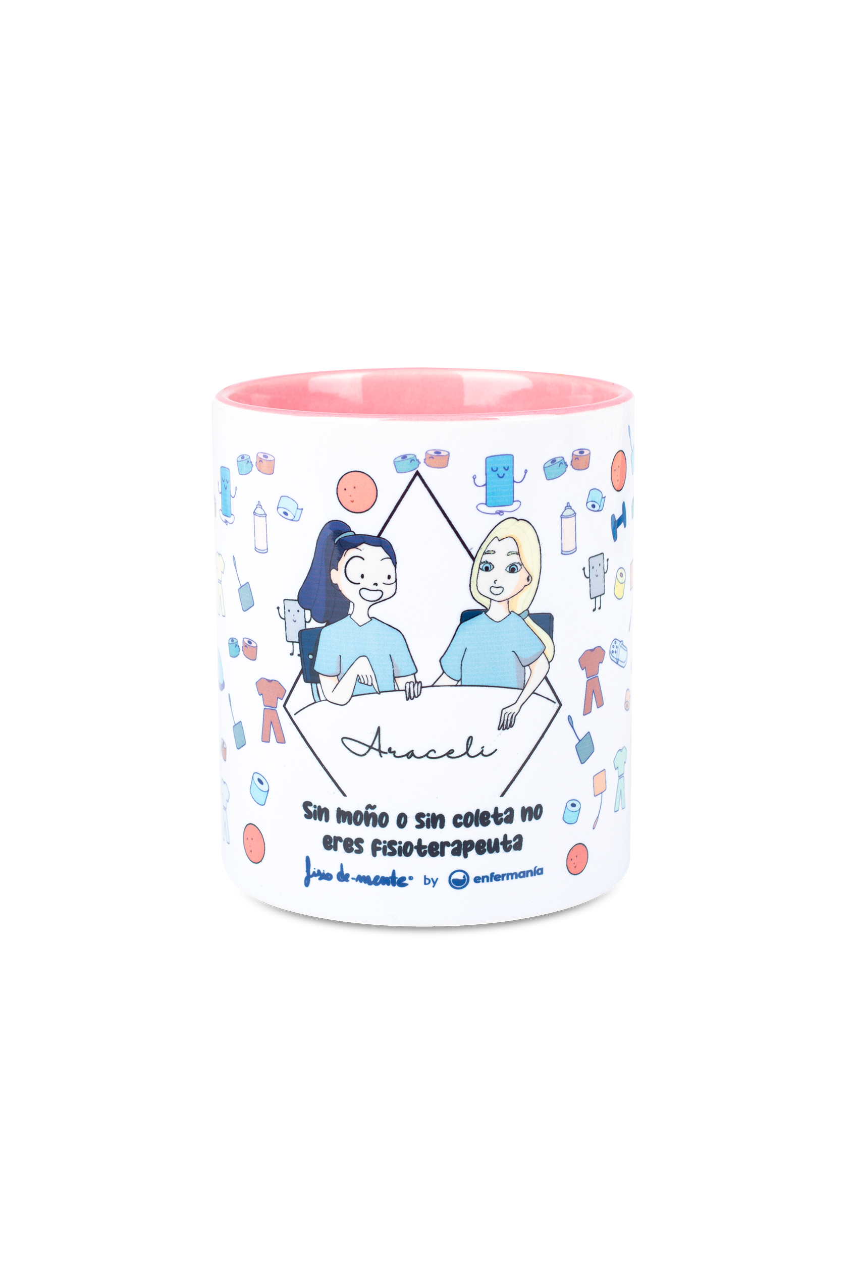 Personalized pink ceramic mug - You're a physiotherapist-1
