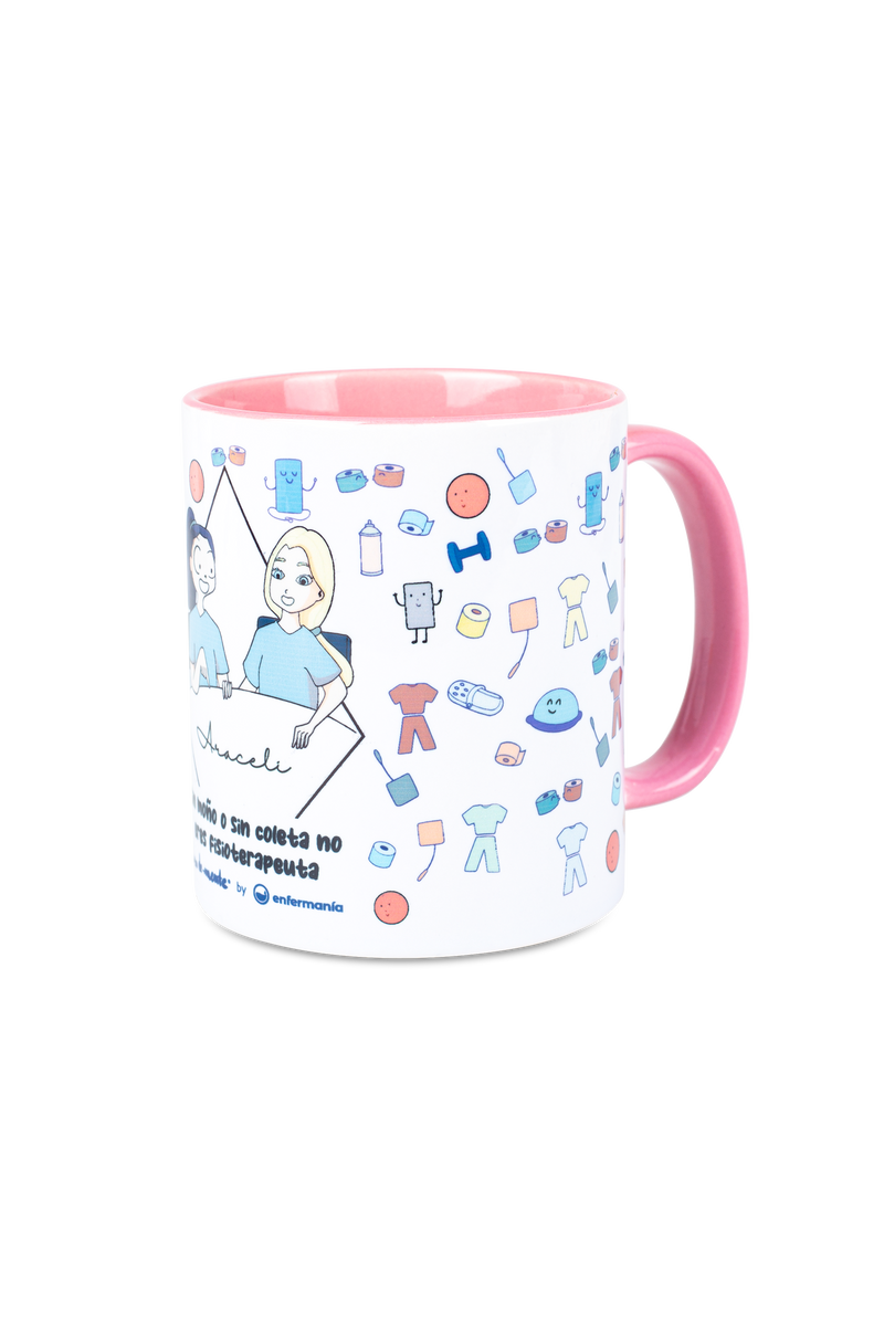 Personalized pink ceramic mug - You're a physiotherapist-zoom-