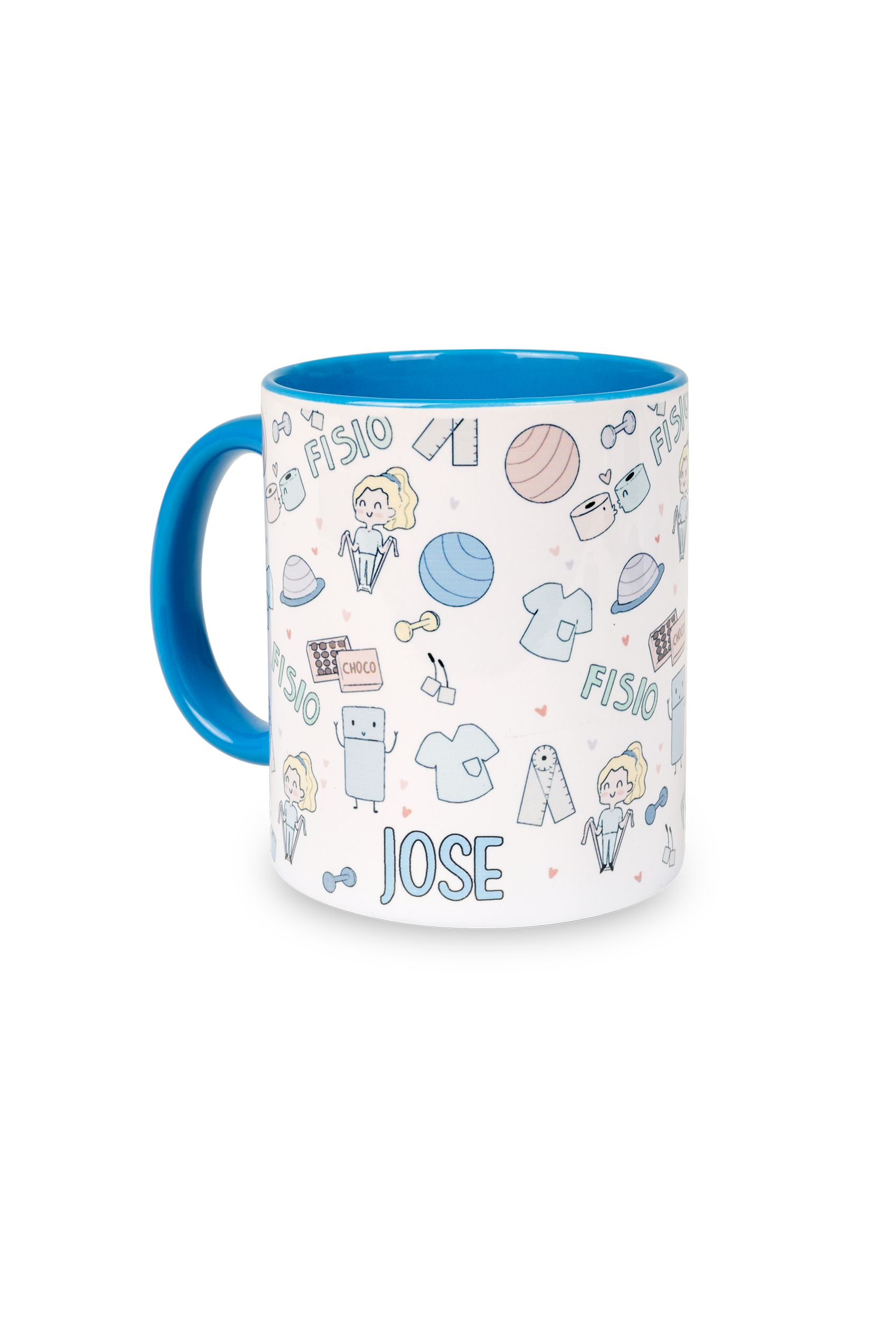 Light Blue Customizable Ceramic Mug - Fisio Pastel-1