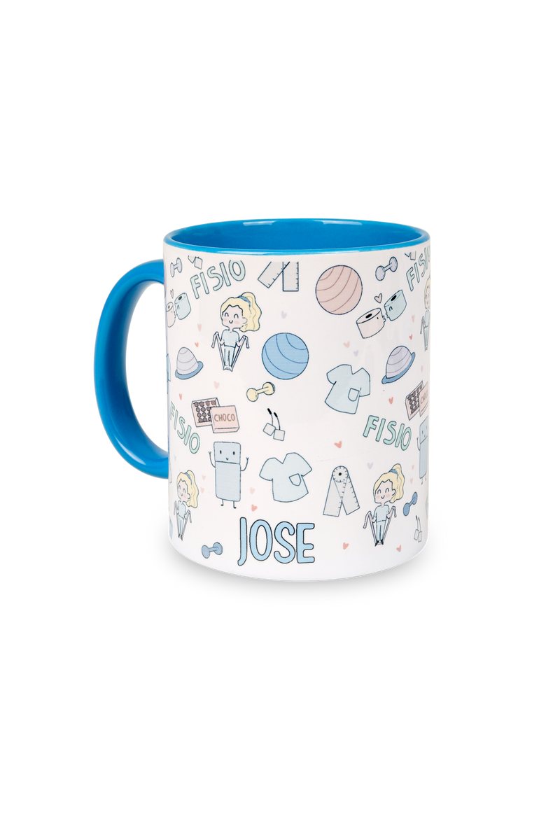 Light Blue Customizable Ceramic Mug - Fisio Pastel-zoom-