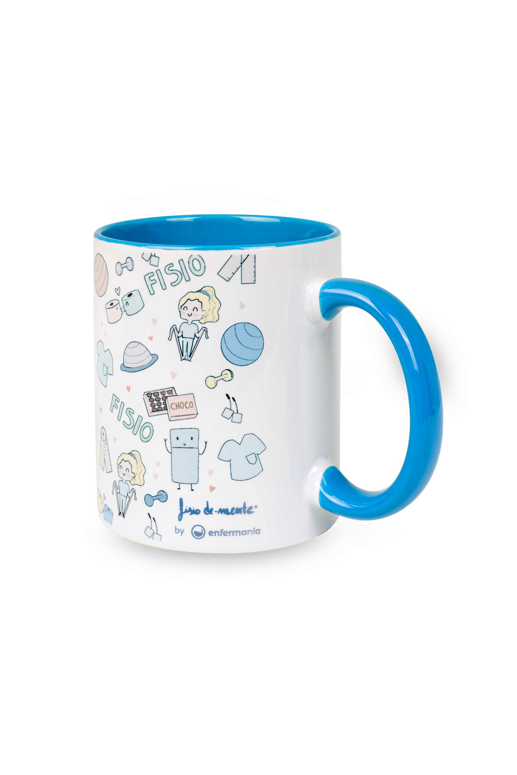 Light Blue Customizable Ceramic Mug - Fisio Pastel-zoom-3