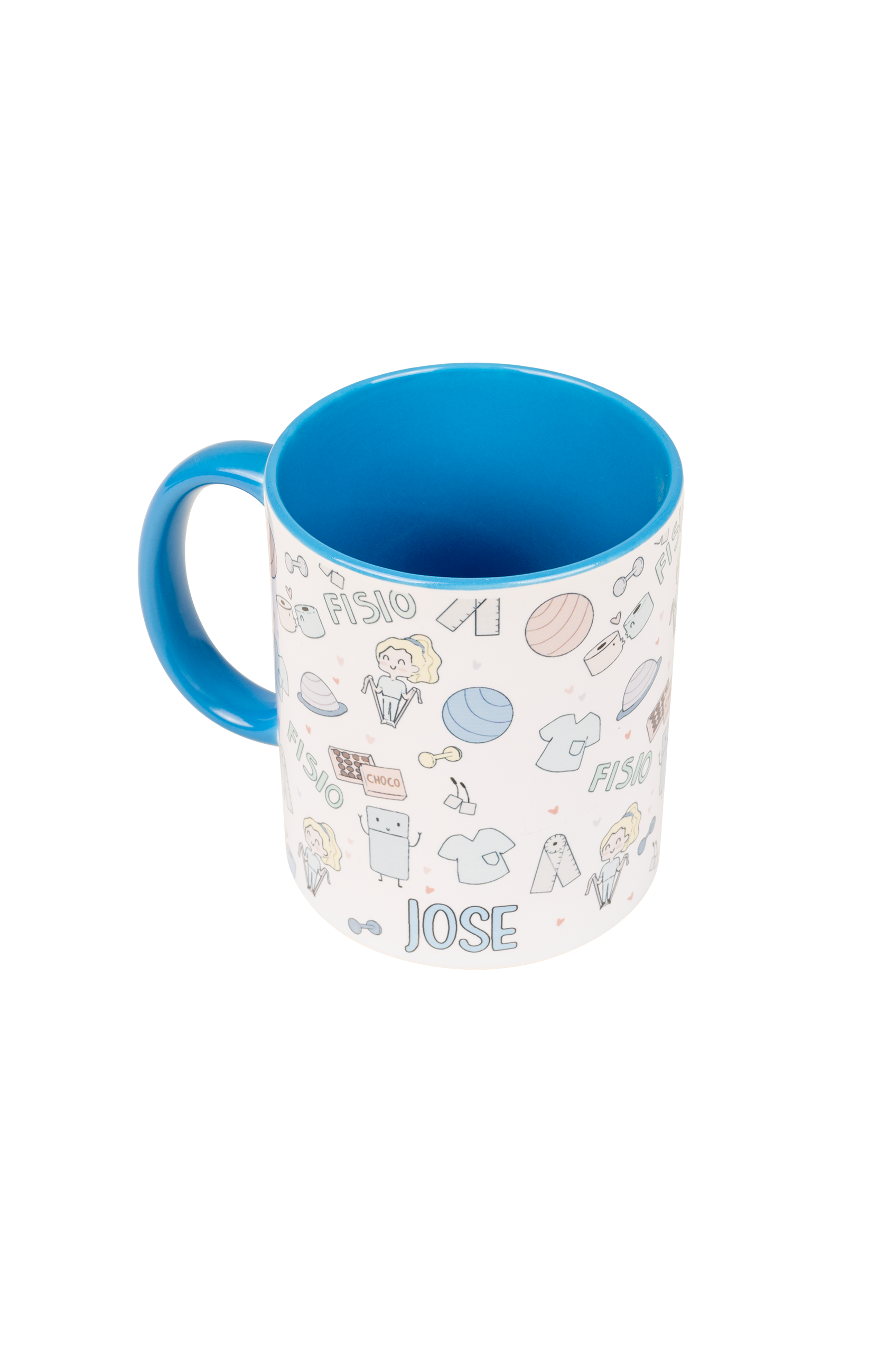 Light Blue Customizable Ceramic Mug - Fisio Pastel-zoom-4