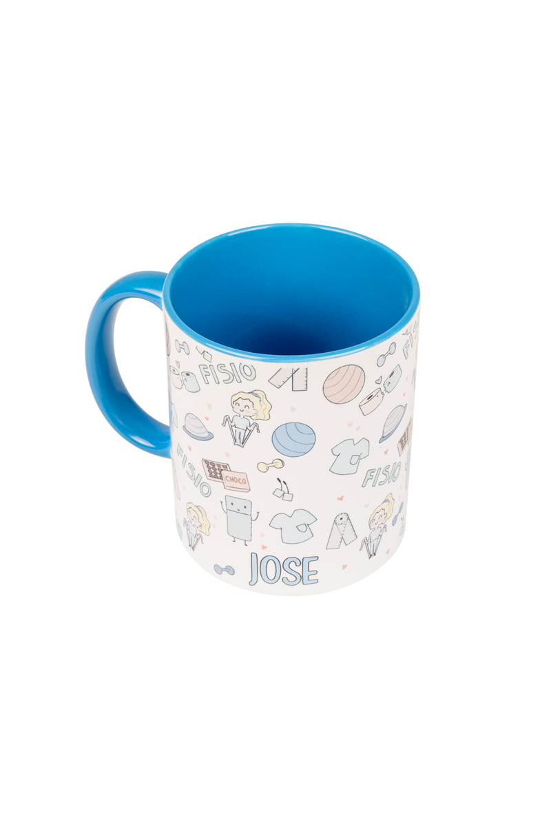 Light Blue Customizable Ceramic Mug - Fisio Pastel-zoom-