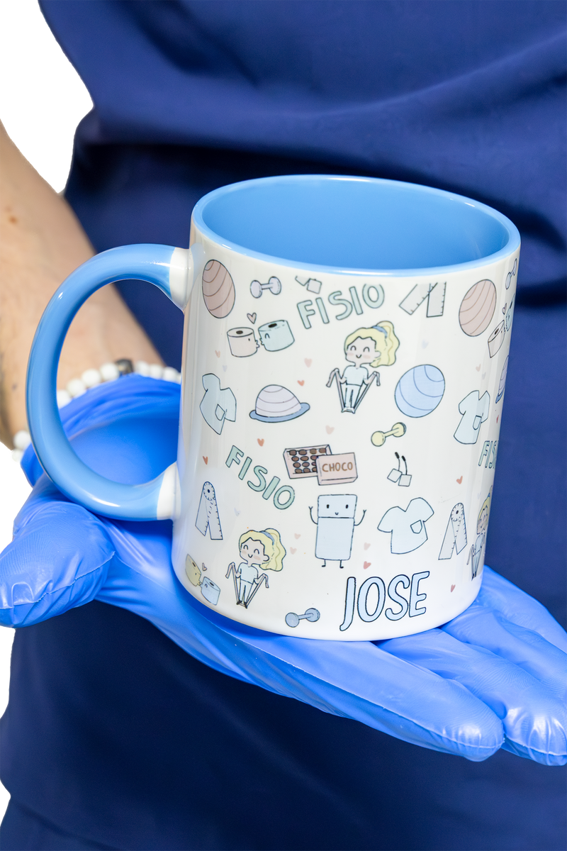 Light Blue Customizable Ceramic Mug - Fisio Pastel-zoom-