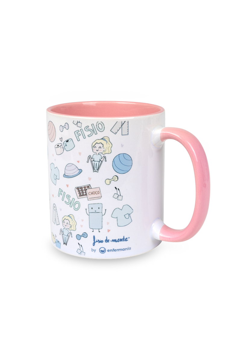 Personalized pink ceramic mug - Pastel Physio-zoom-