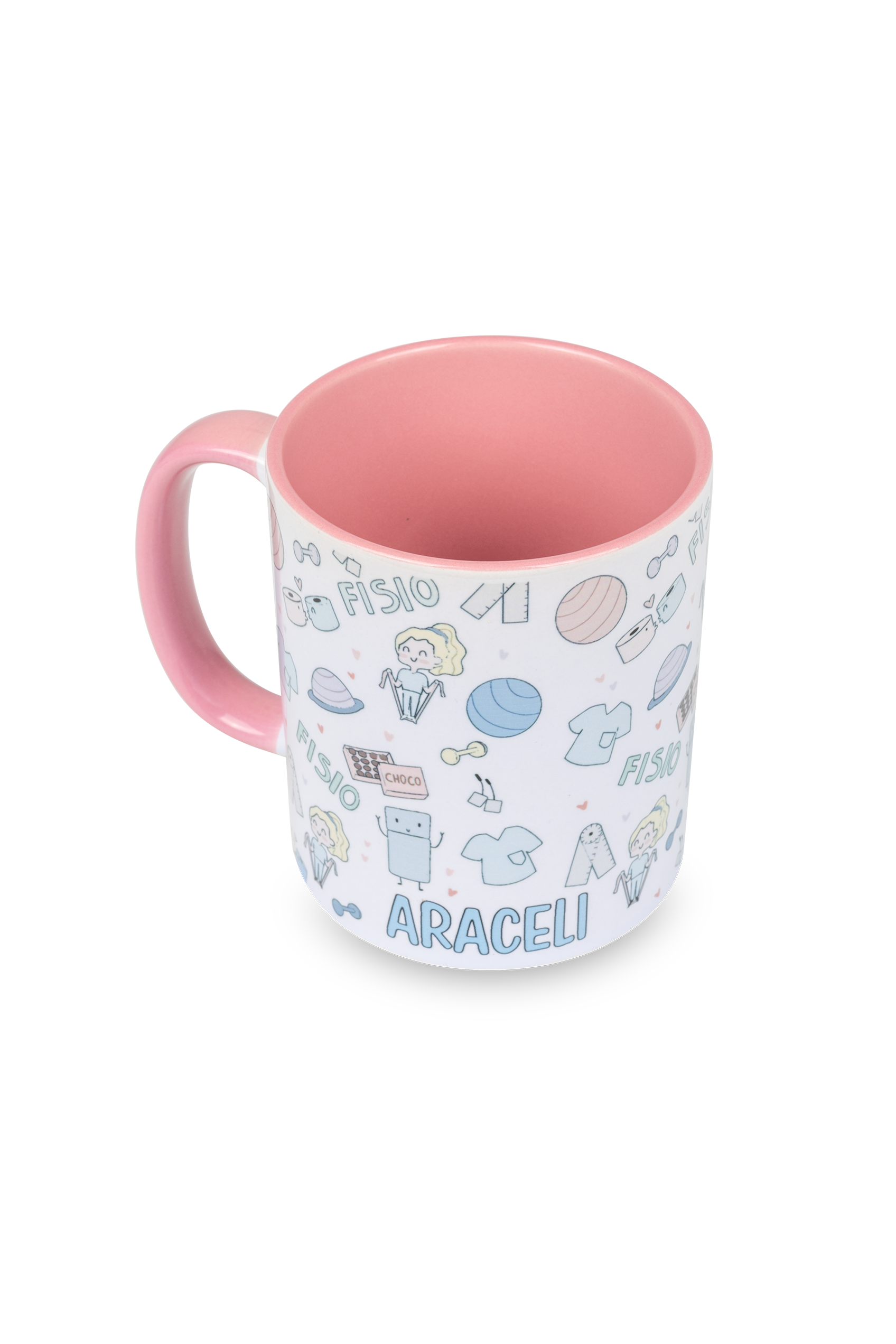 Personalized pink ceramic mug - Pastel Physio-4