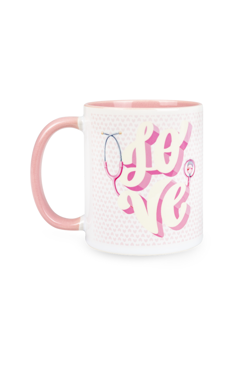 Pink ceramic mug - Love-zoom-