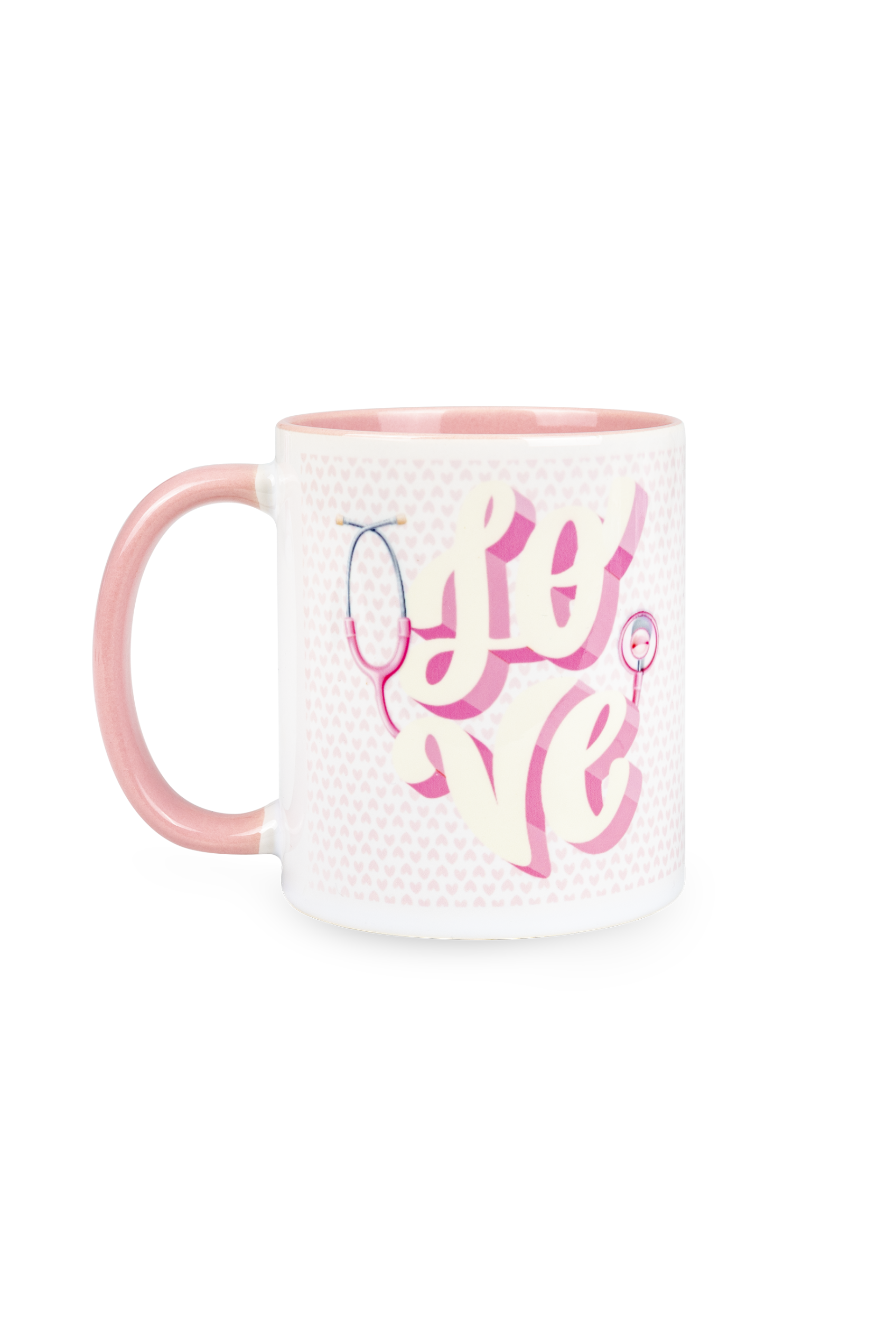 Caneca cerâmica rosa - Love-1