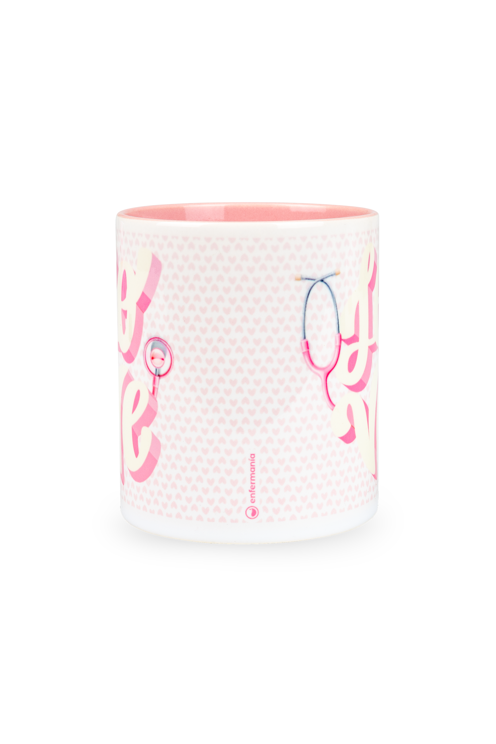 Pink ceramic mug - Love-zoom-3
