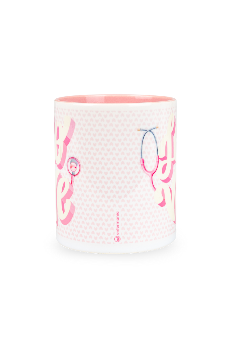 Pink ceramic mug - Love-zoom-