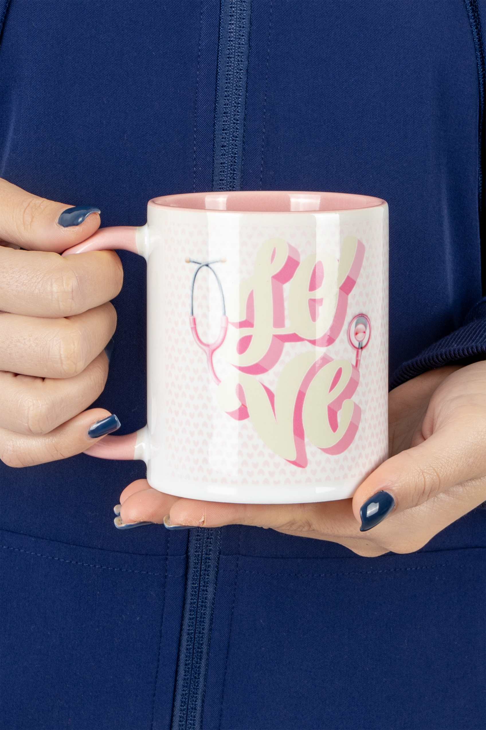 Pink ceramic mug - Love-zoom-2