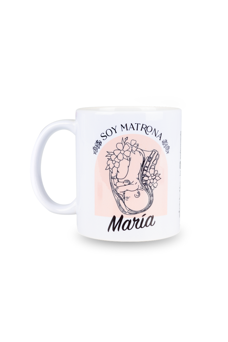 White ceramic mug - I am a midwife @elartedecuidar-zoom-
