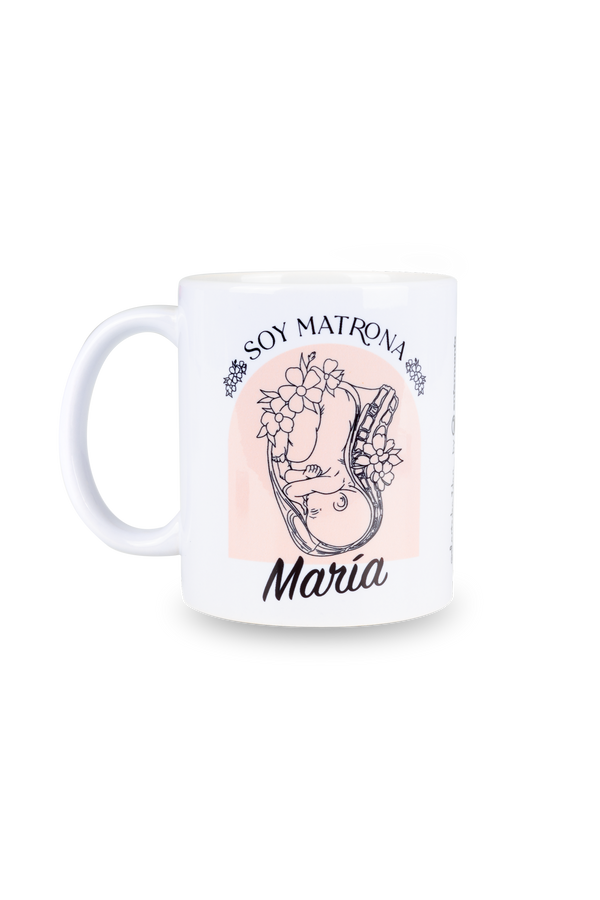 Caneca cerâmica branca - Sou Matrona @elartedecuidar