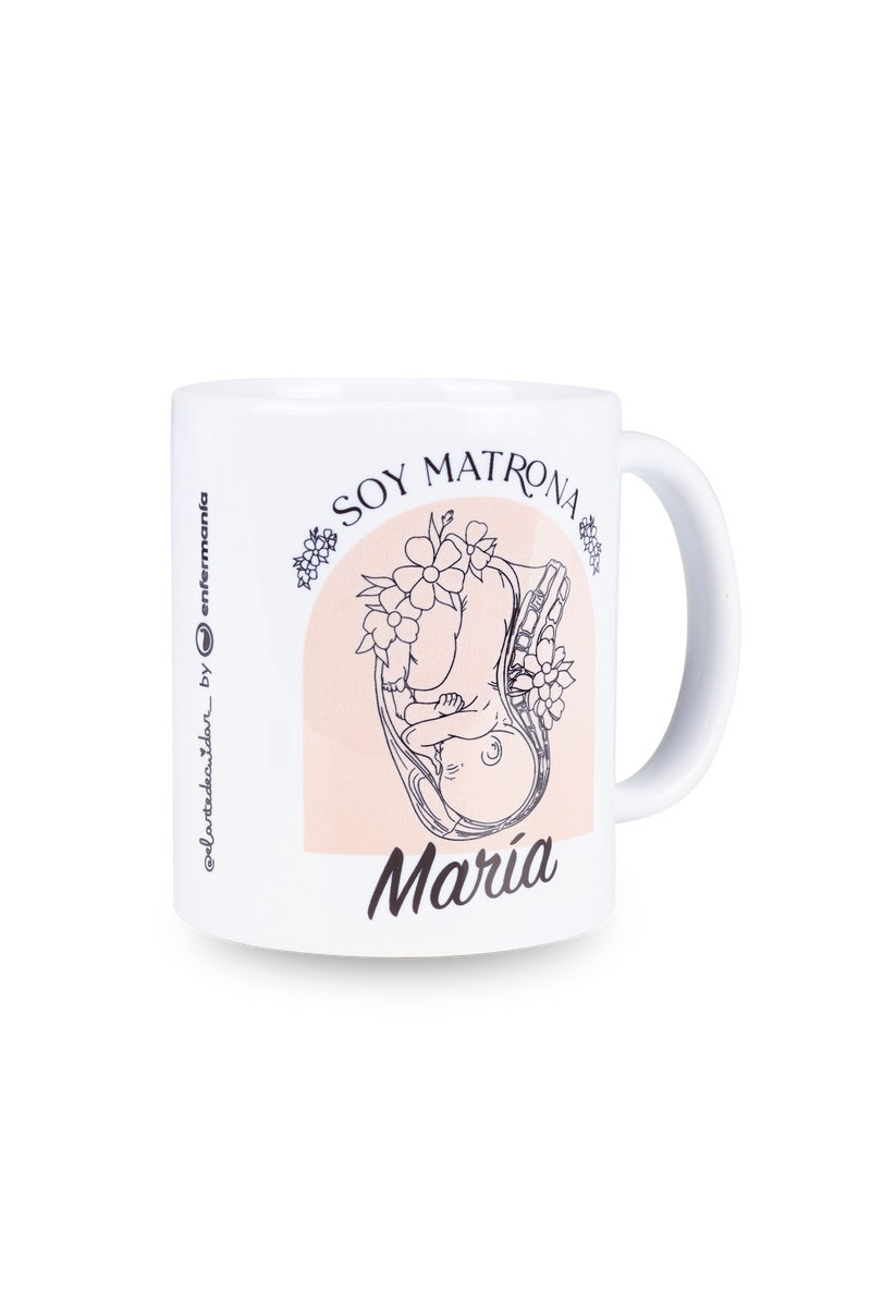 White ceramic mug - I am a midwife @elartedecuidar-zoom-