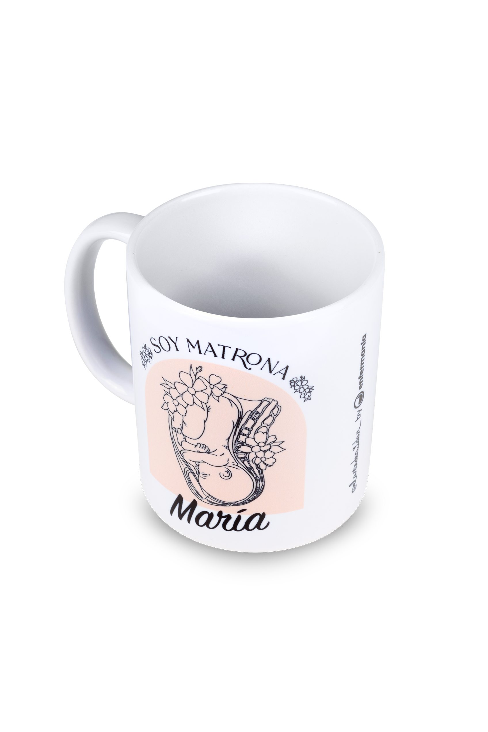 White ceramic mug - I am a midwife @elartedecuidar-zoom-4
