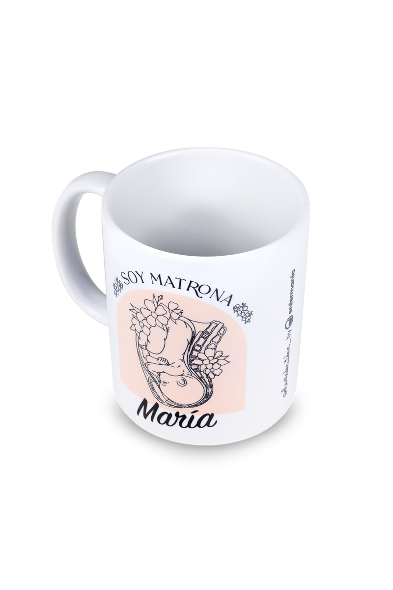 White ceramic mug - I am a midwife @elartedecuidar-zoom-