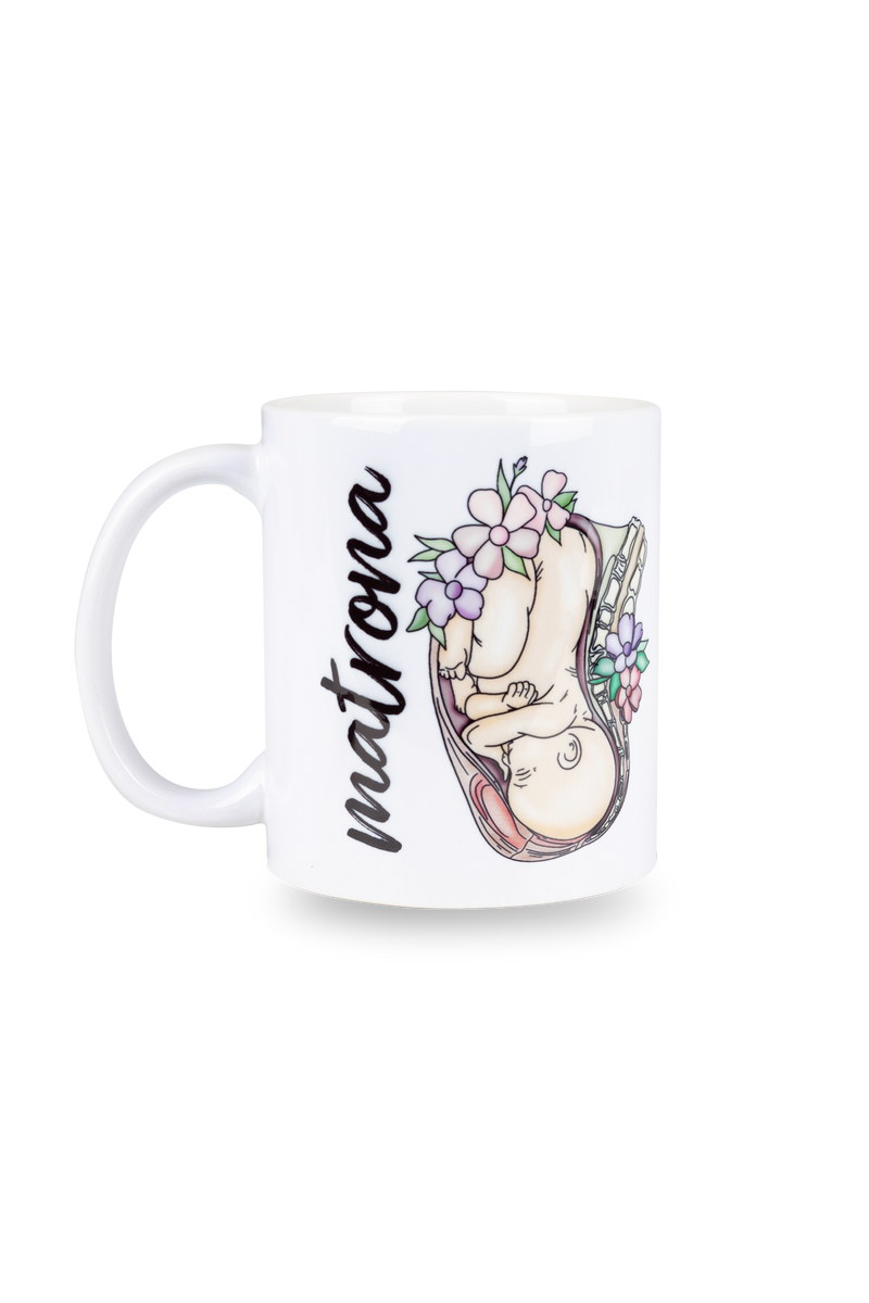 Caneca cerâmica branca - Matrona Vida @elartedecuidar-zoom-