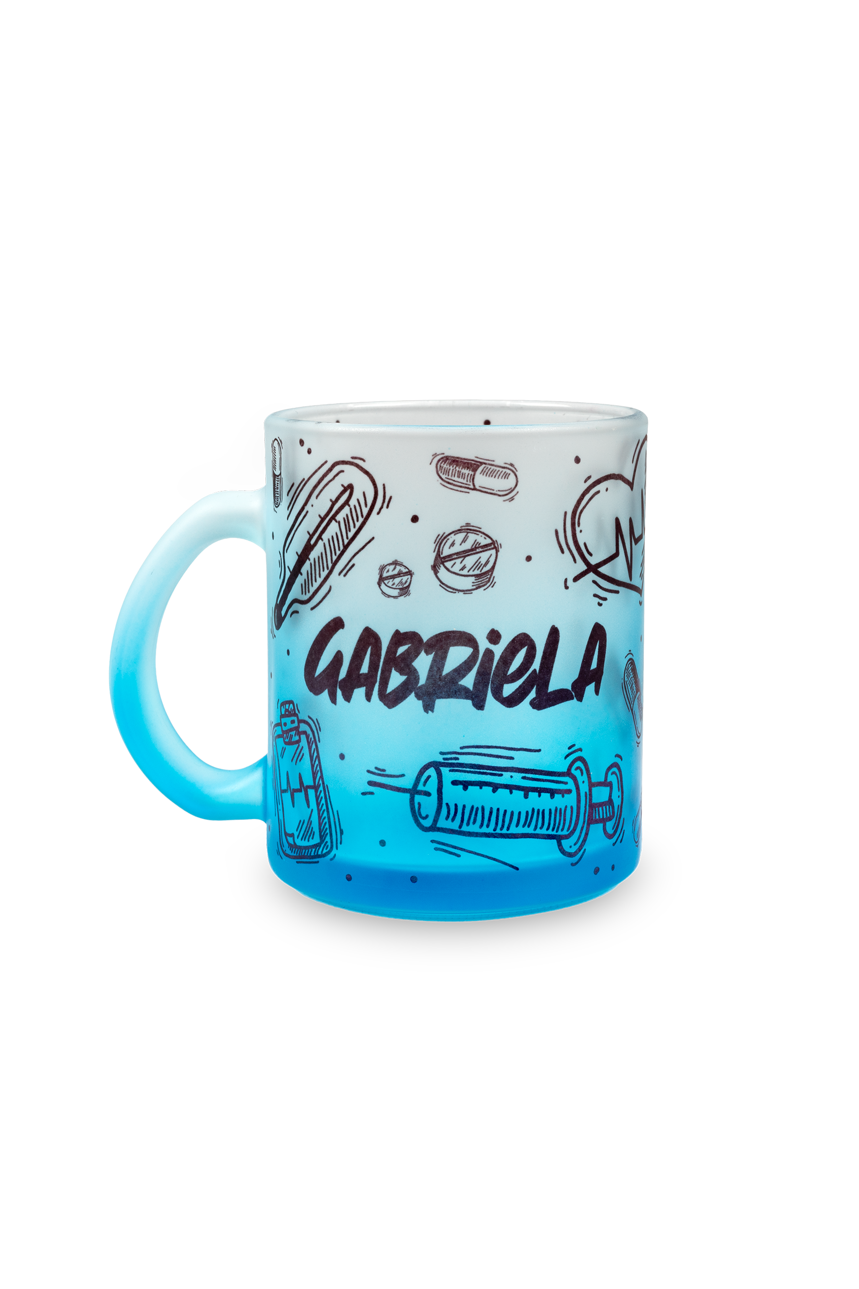 Blue translucent glass mug – Motion Collection-1
