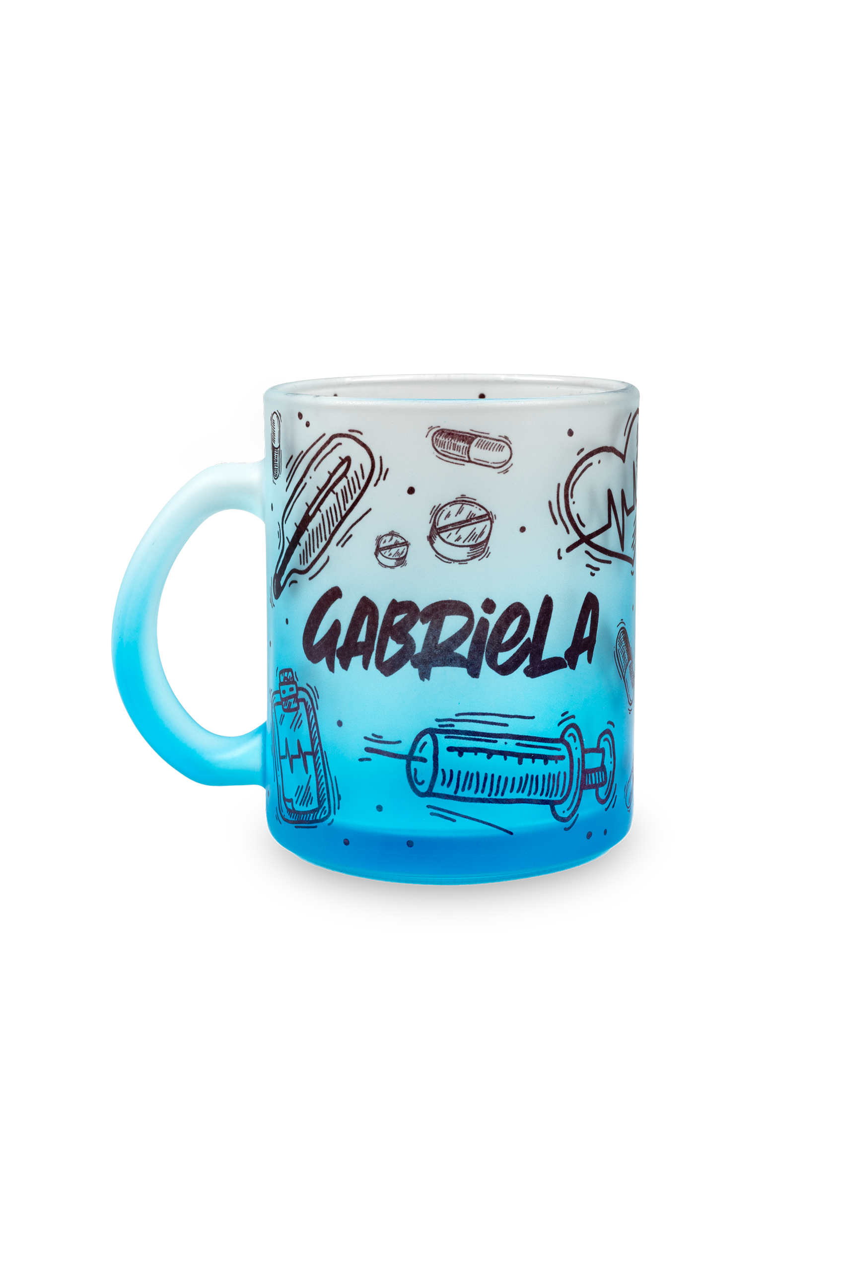 Caneca de vidro translúcido azul – Coleção Motion-zoom-1