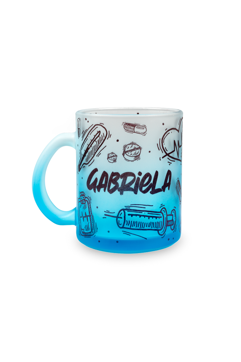 Caneca de vidro translúcido azul – Coleção Motion-zoom-
