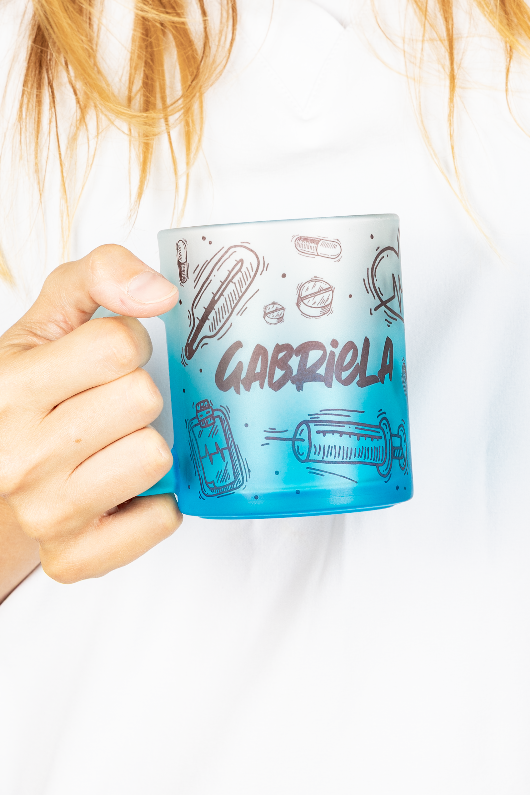 Taza cristal translúcida azul – Motion Collection