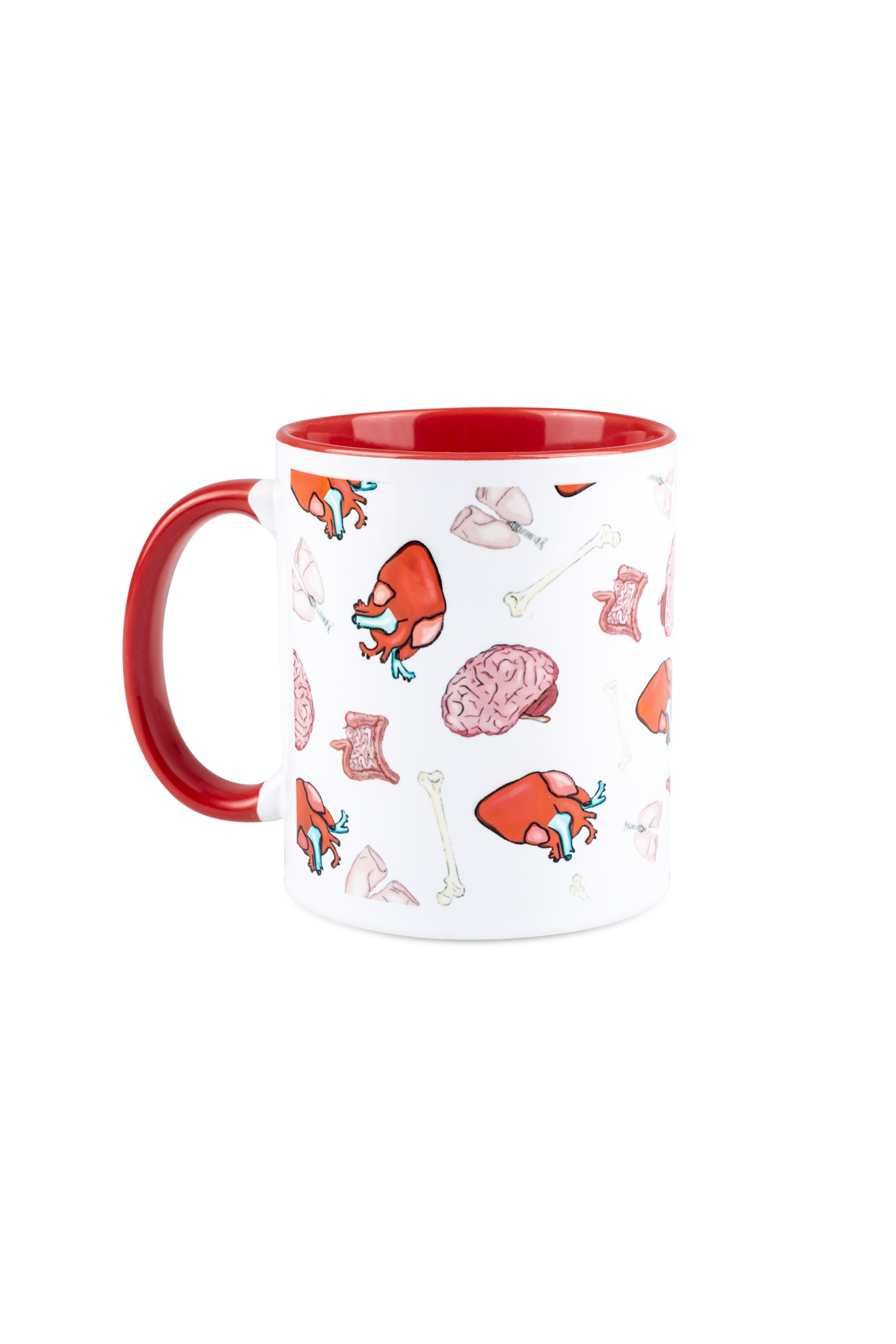 Caneca de cerâmica vermelha - Coleção Órgãos-zoom-1