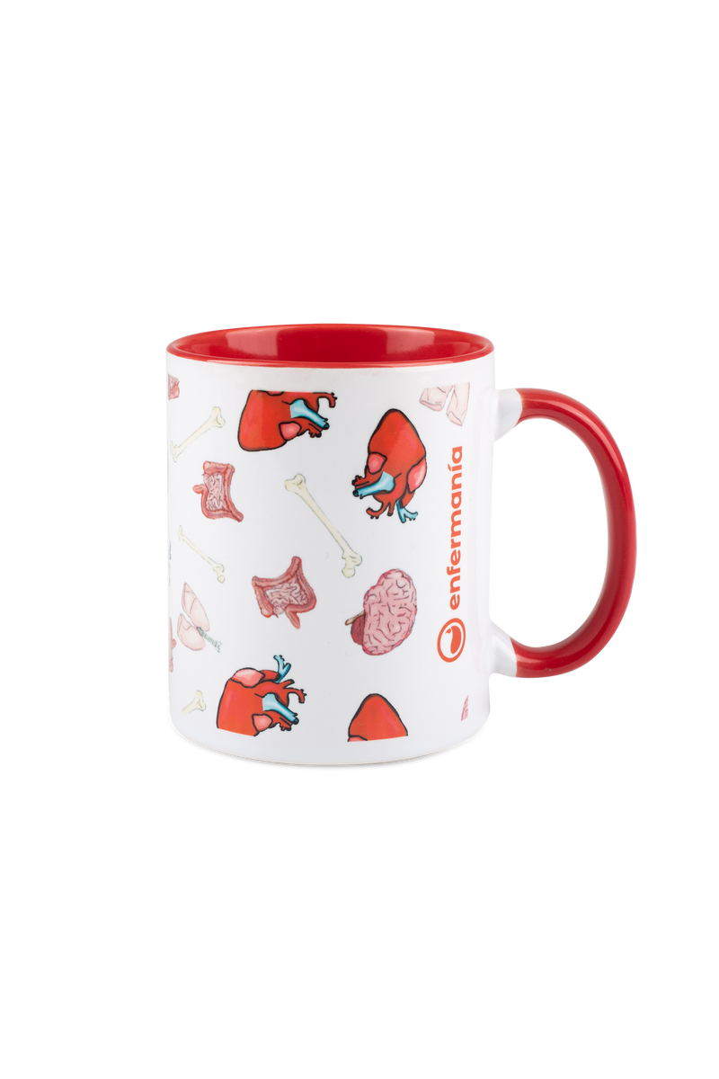 Red ceramic mug - Organs Collection-zoom-