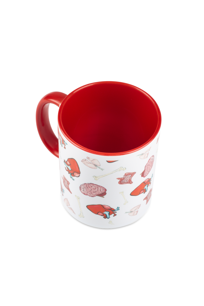 Red ceramic mug - Organs Collection-zoom-