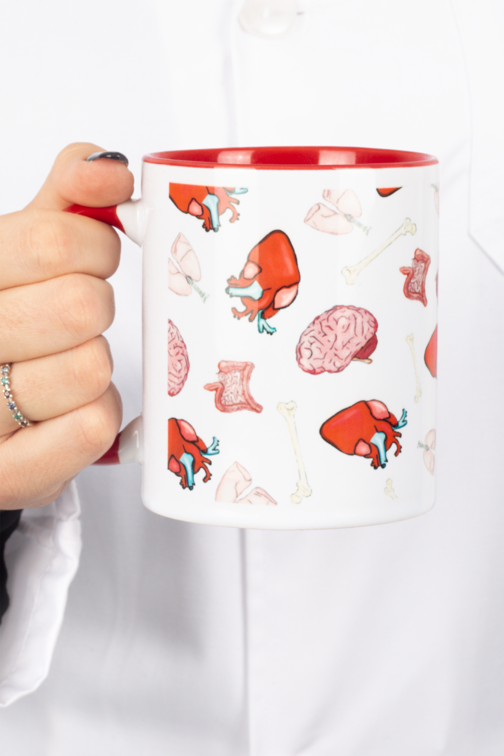 Red ceramic mug - Organs Collection-2