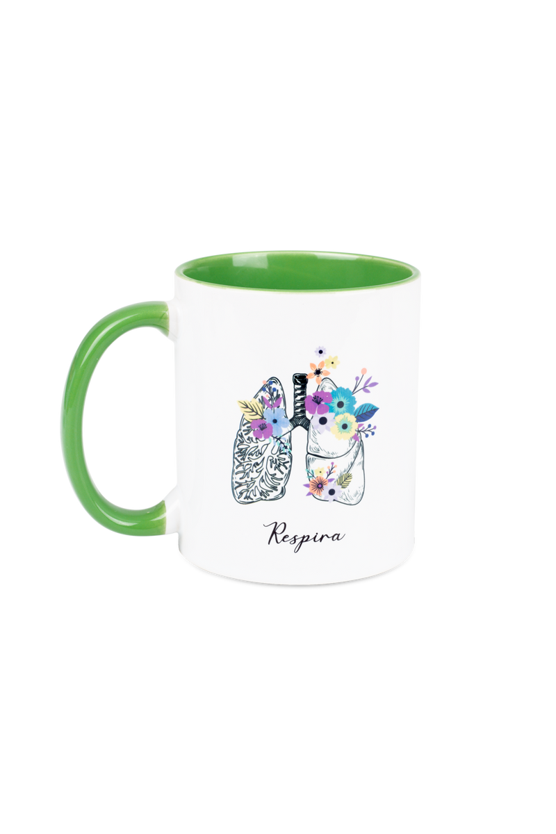 Caneca Cerâmica Verde - Pulmões-zoom-