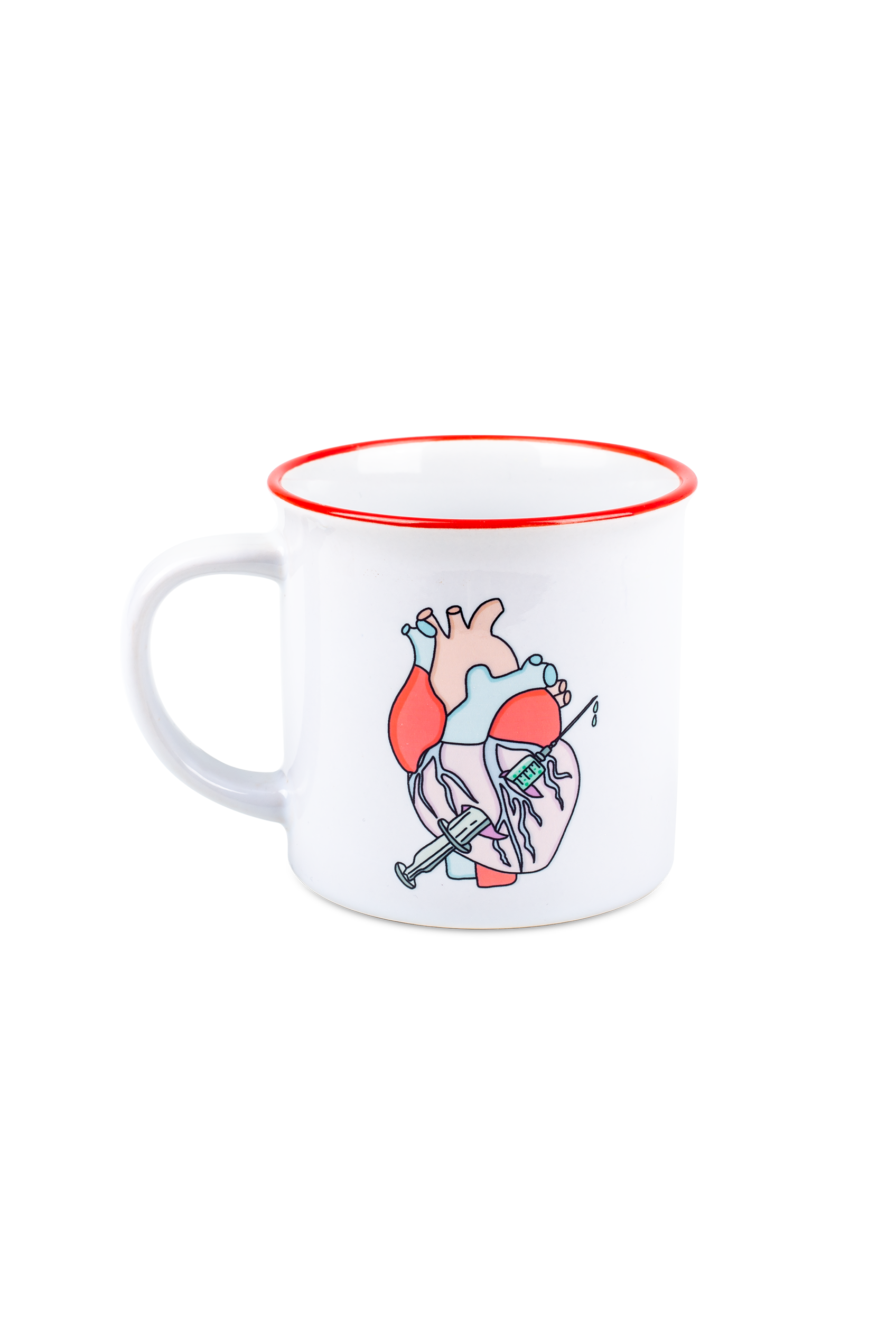 Red vintage ceramic mug - Rebelheart Col. @anni.ghtingale-1