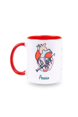 Customizable red ceramic mug - Rebelheart Col. @anni.ghtingale