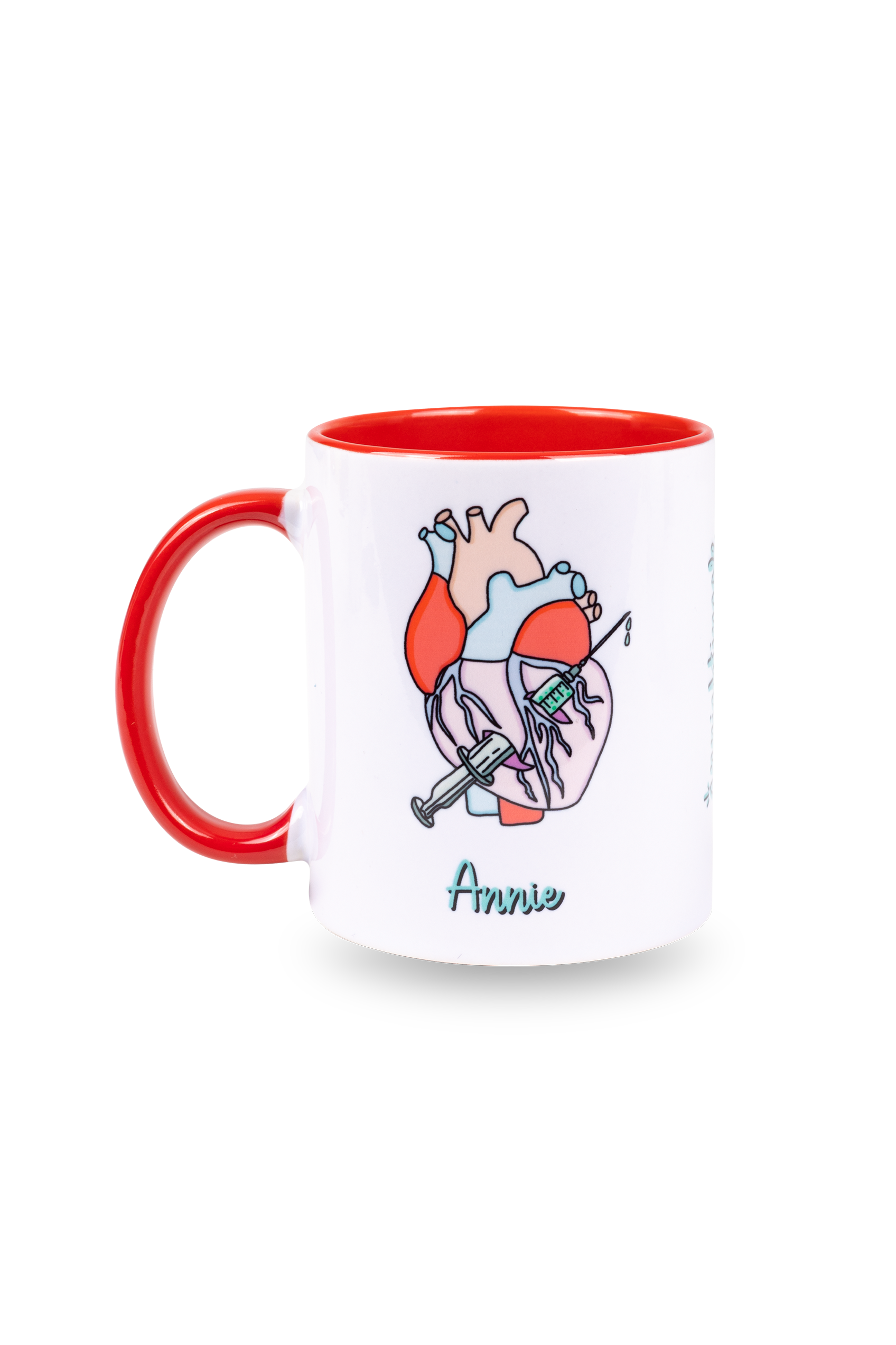 Customizable red ceramic mug - Rebelheart Col. @anni.ghtingale-zoom-1