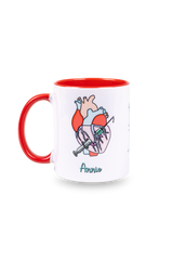 Caneca cerâmica personalizável vermelha - Rebelheart Col. @anni.ghtingale