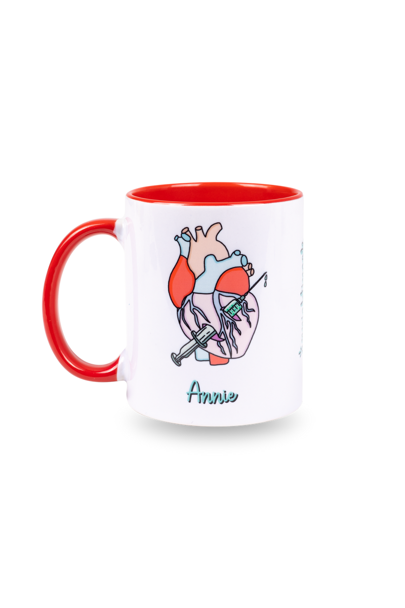 Caneca cerâmica personalizável vermelha - Rebelheart Col. @anni.ghtingale-zoom-