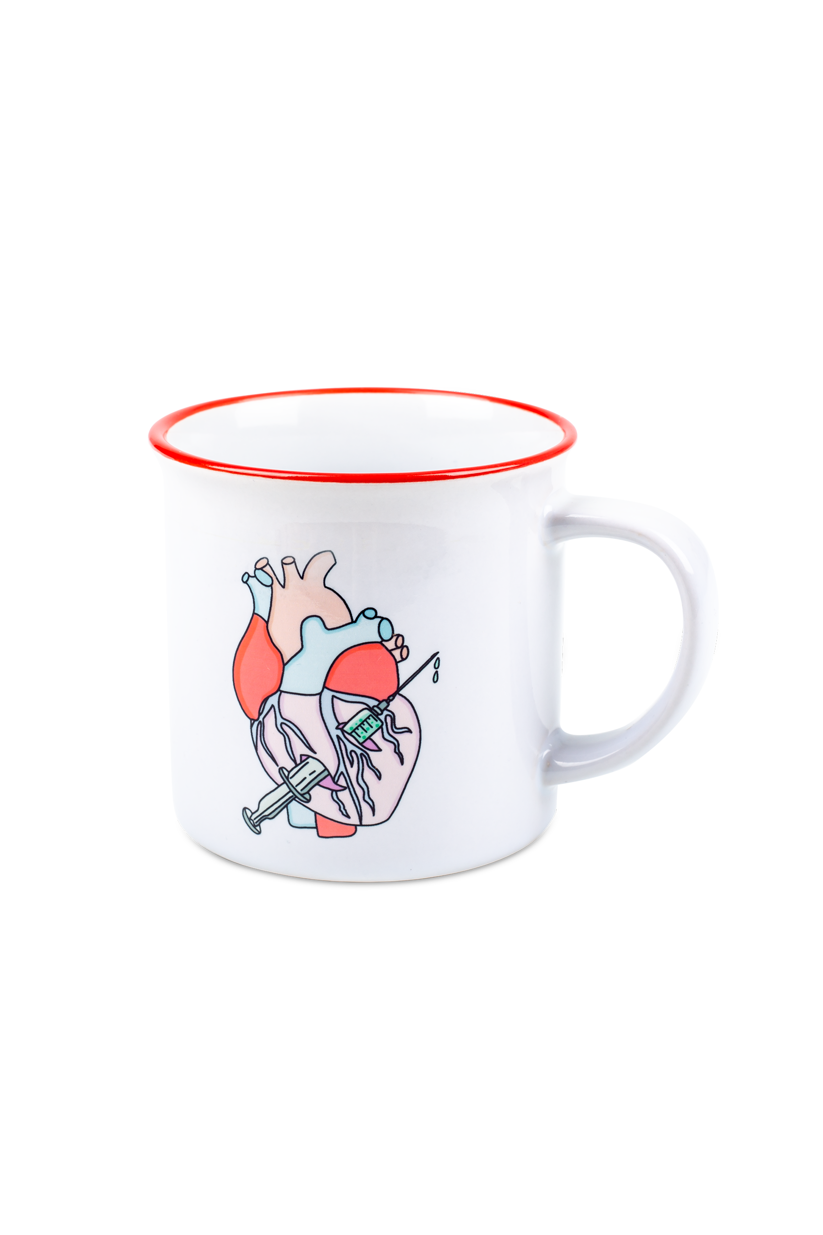 Red vintage ceramic mug - Rebelheart Col. @anni.ghtingale-3