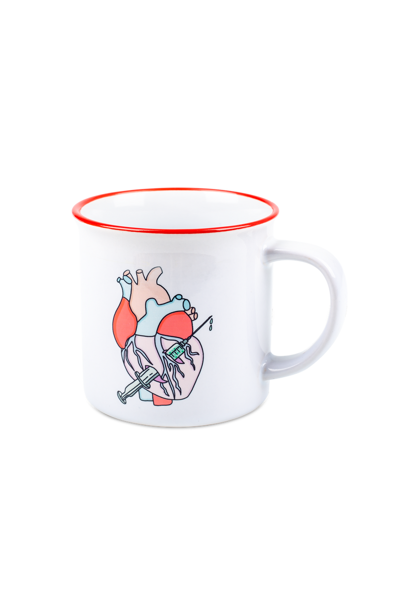 Red vintage ceramic mug - Rebelheart Col. @anni.ghtingale-zoom-