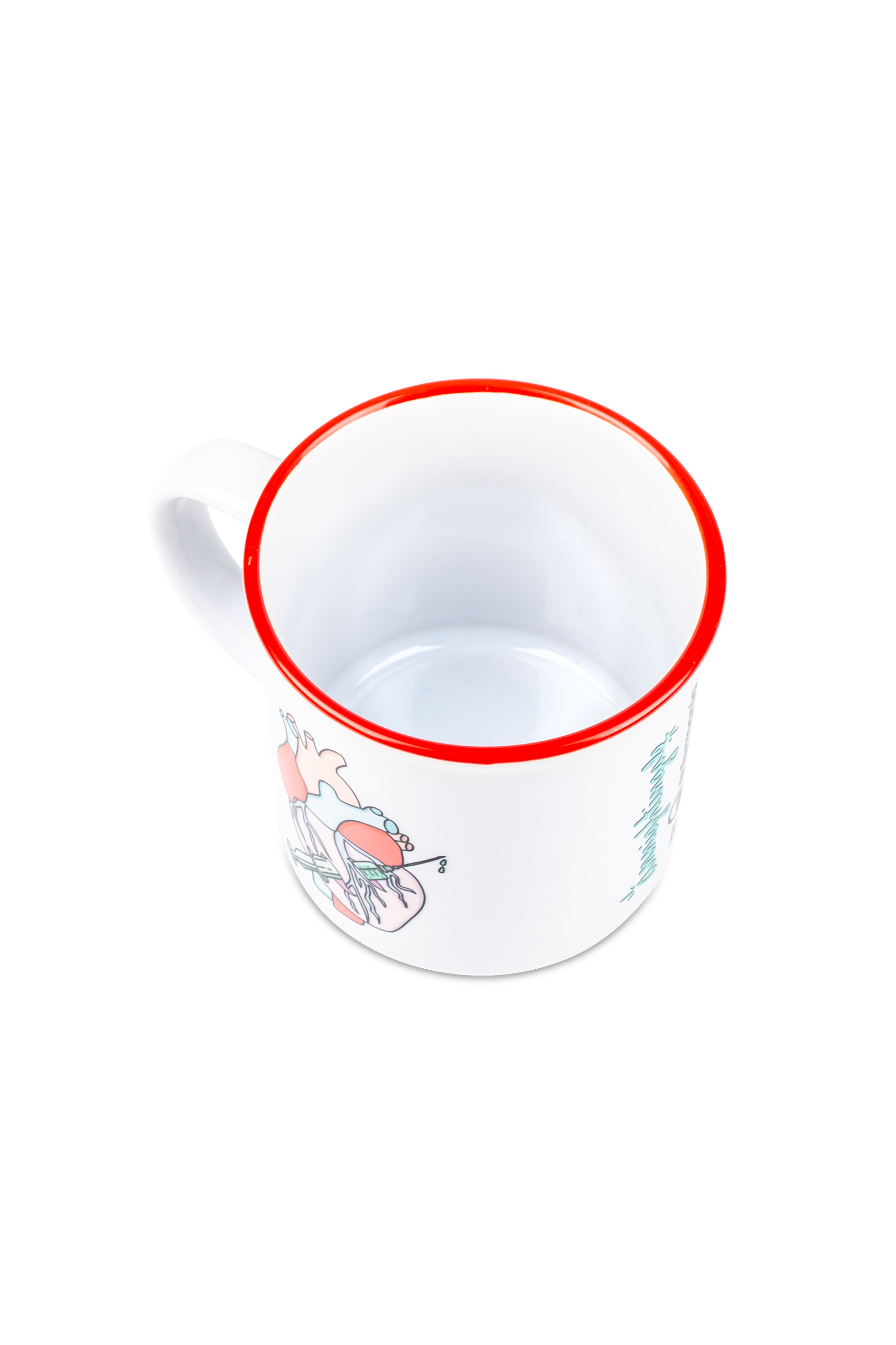 Red vintage ceramic mug - Rebelheart Col. @anni.ghtingale-4