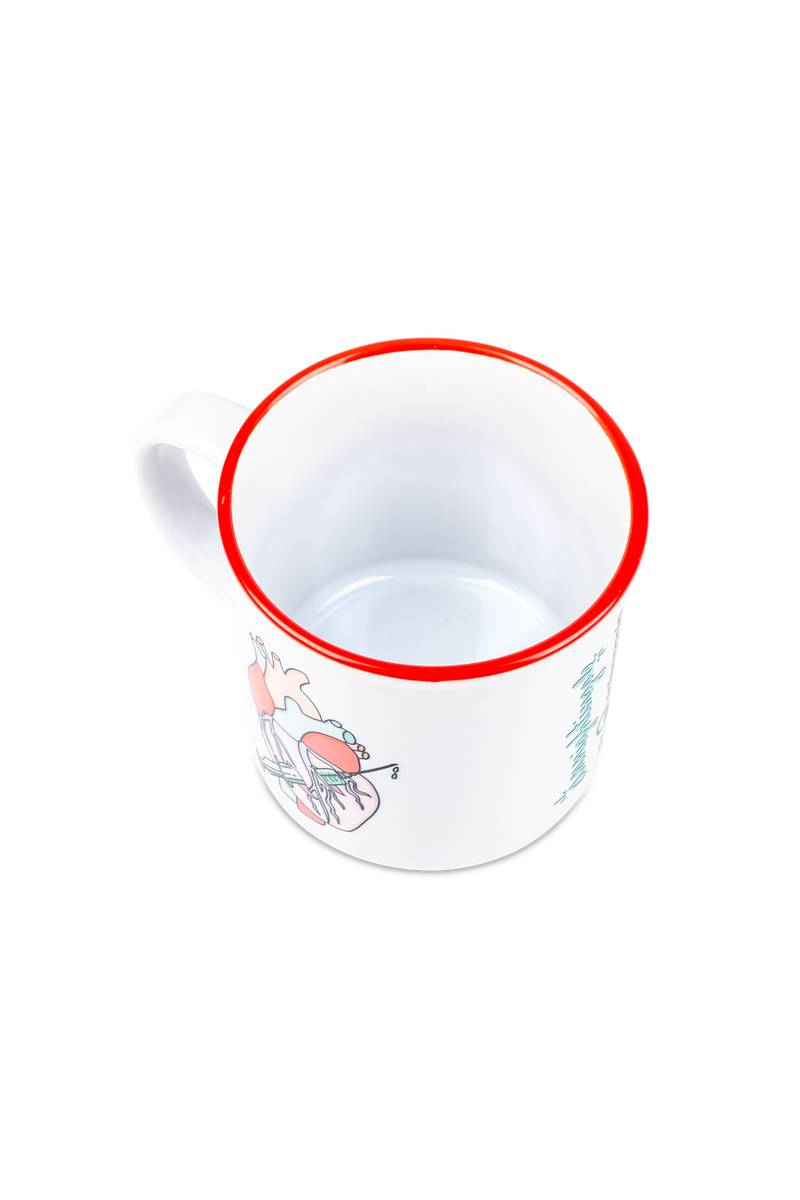 Red vintage ceramic mug - Rebelheart Col. @anni.ghtingale-zoom-