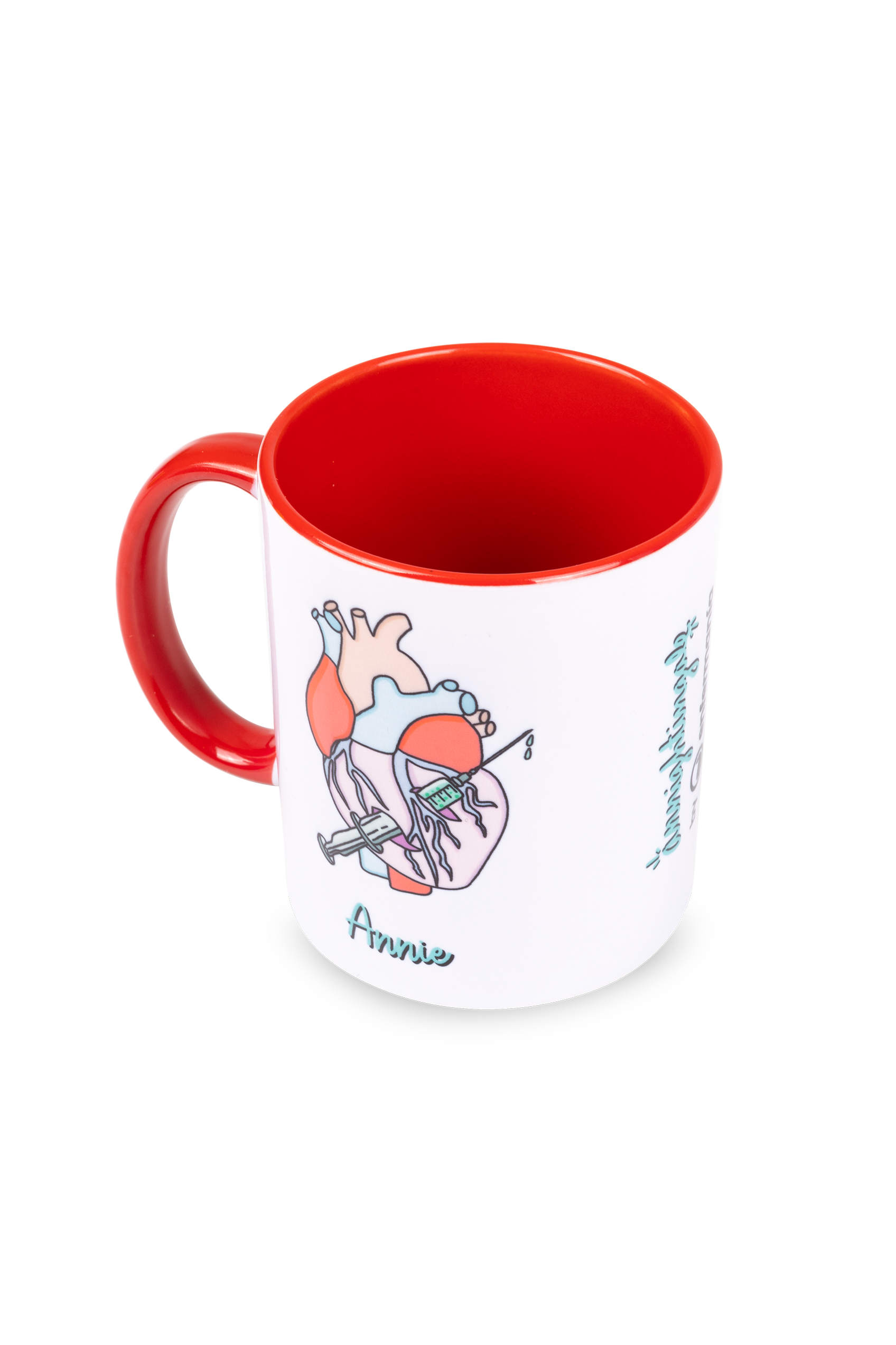 Customizable red ceramic mug - Rebelheart Col. @anni.ghtingale-zoom-4