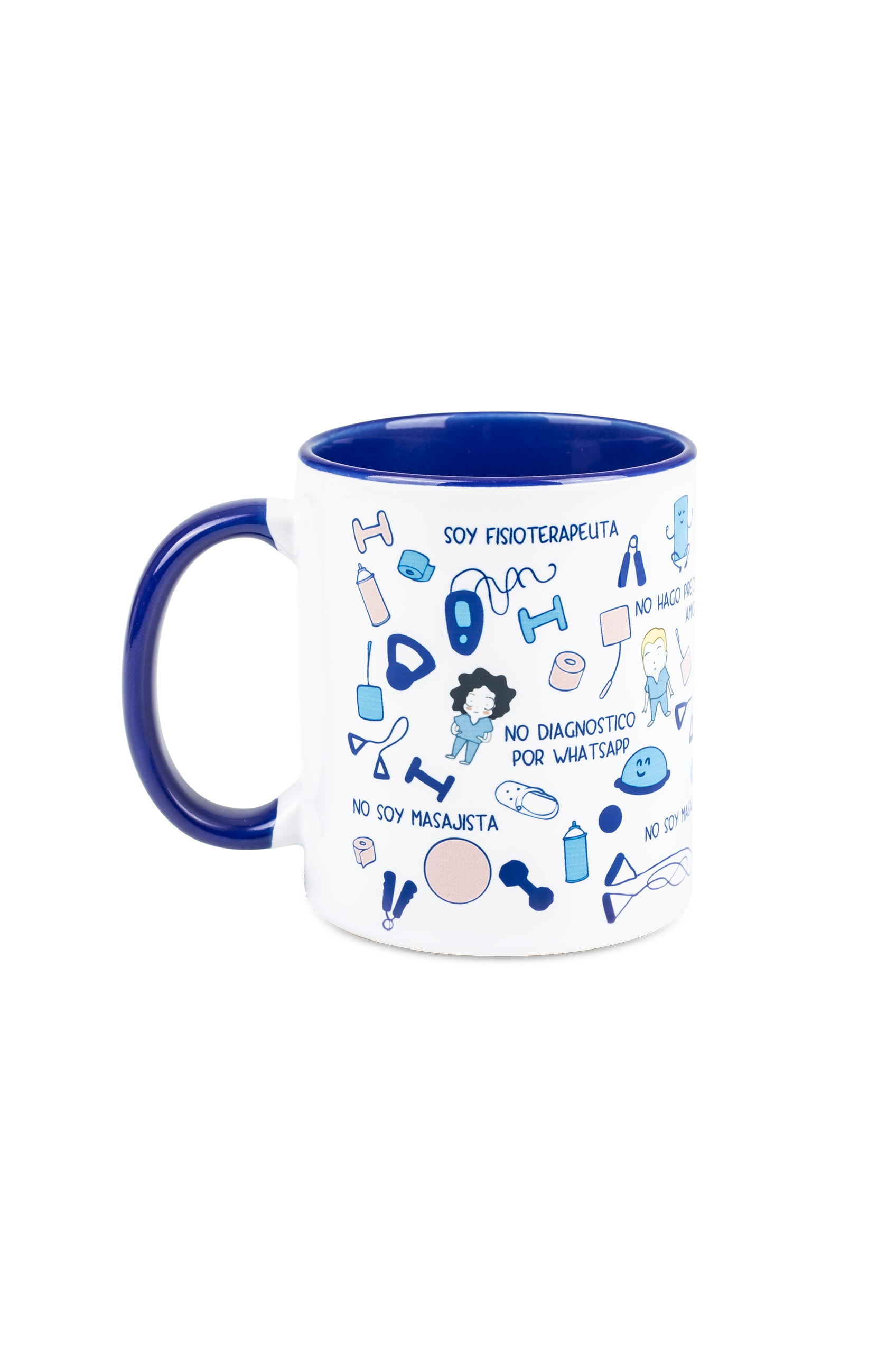 Customizable navy blue ceramic mug - fisiode_mente-zoom-1