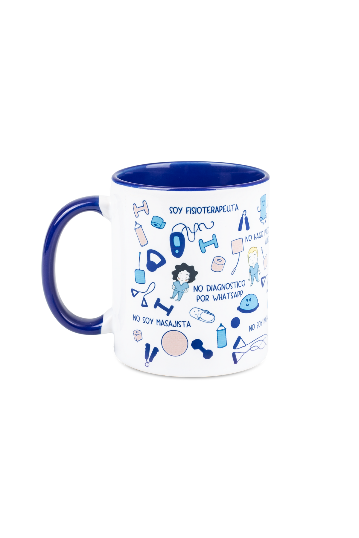Caneca de cerâmica personalizável azul-marinho - fisiode_mente