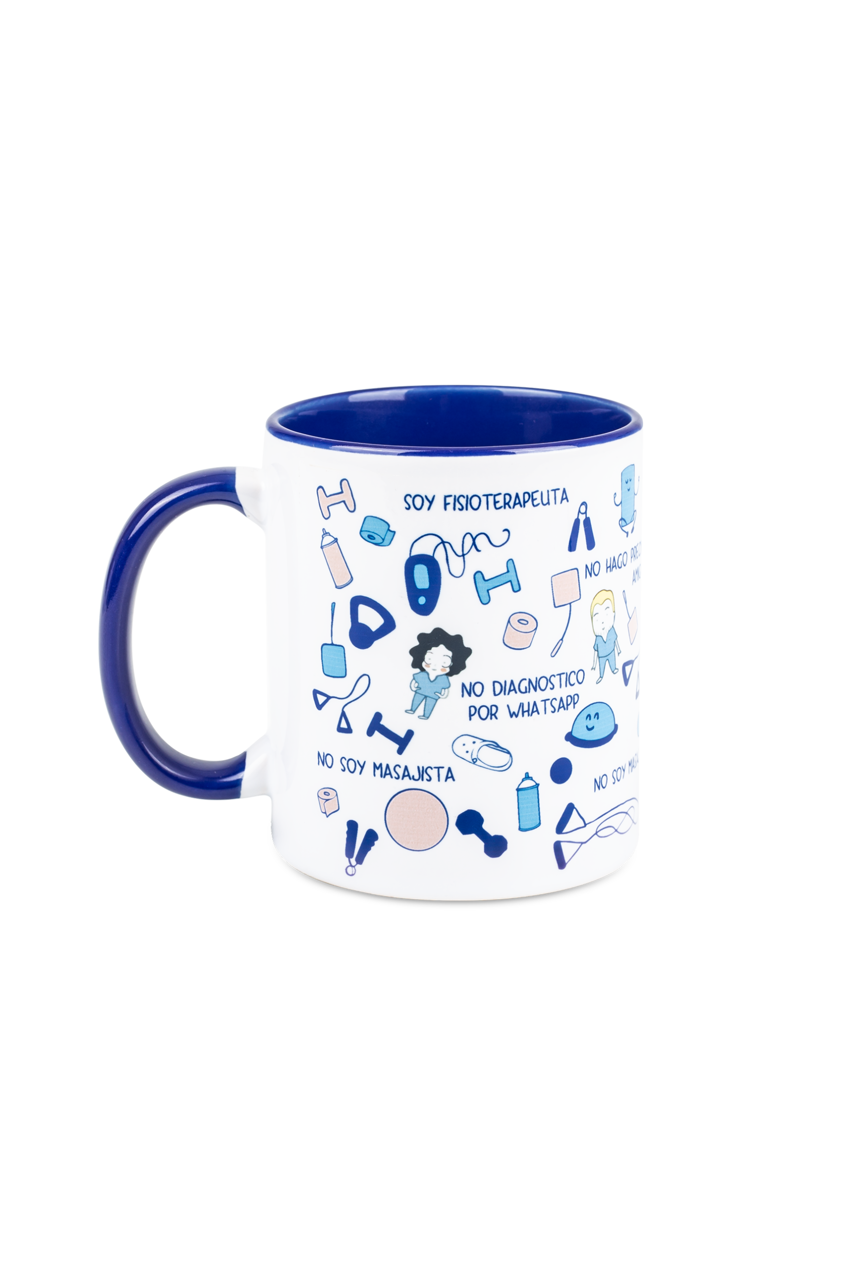Caneca de cerâmica personalizável azul-marinho - fisiode_mente-zoom-1