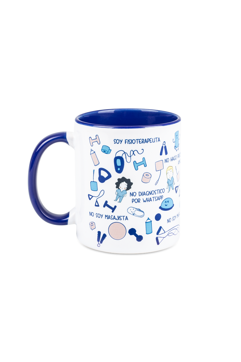 Caneca de cerâmica personalizável azul-marinho - fisiode_mente-zoom-