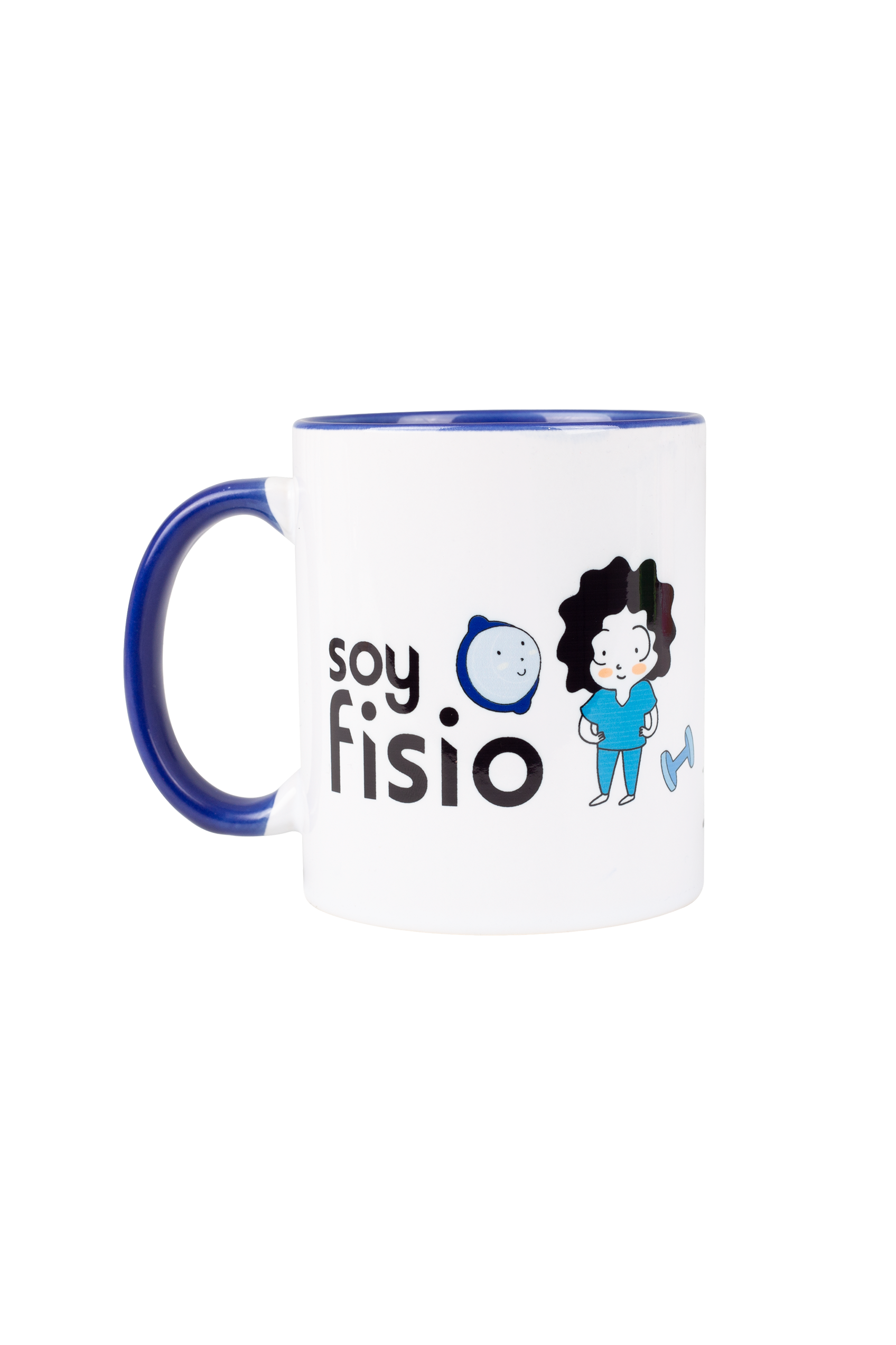 Customizable navy blue ceramic mug - I'm a physiotherapist-1
