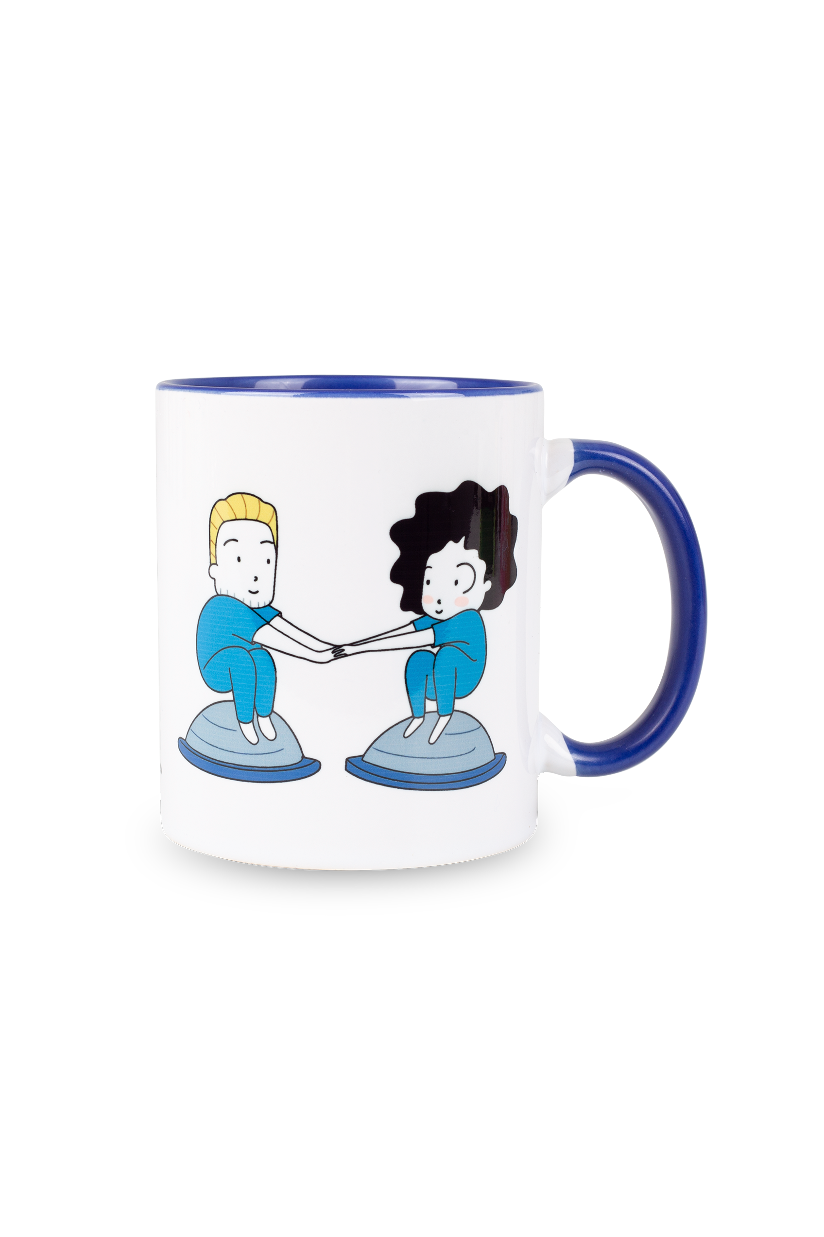Customizable navy blue ceramic mug - I'm a physiotherapist