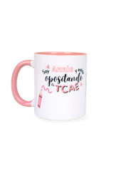 Caneca cerâmica personalizável rosa - A opositora de TCAE @anni.ghtingale