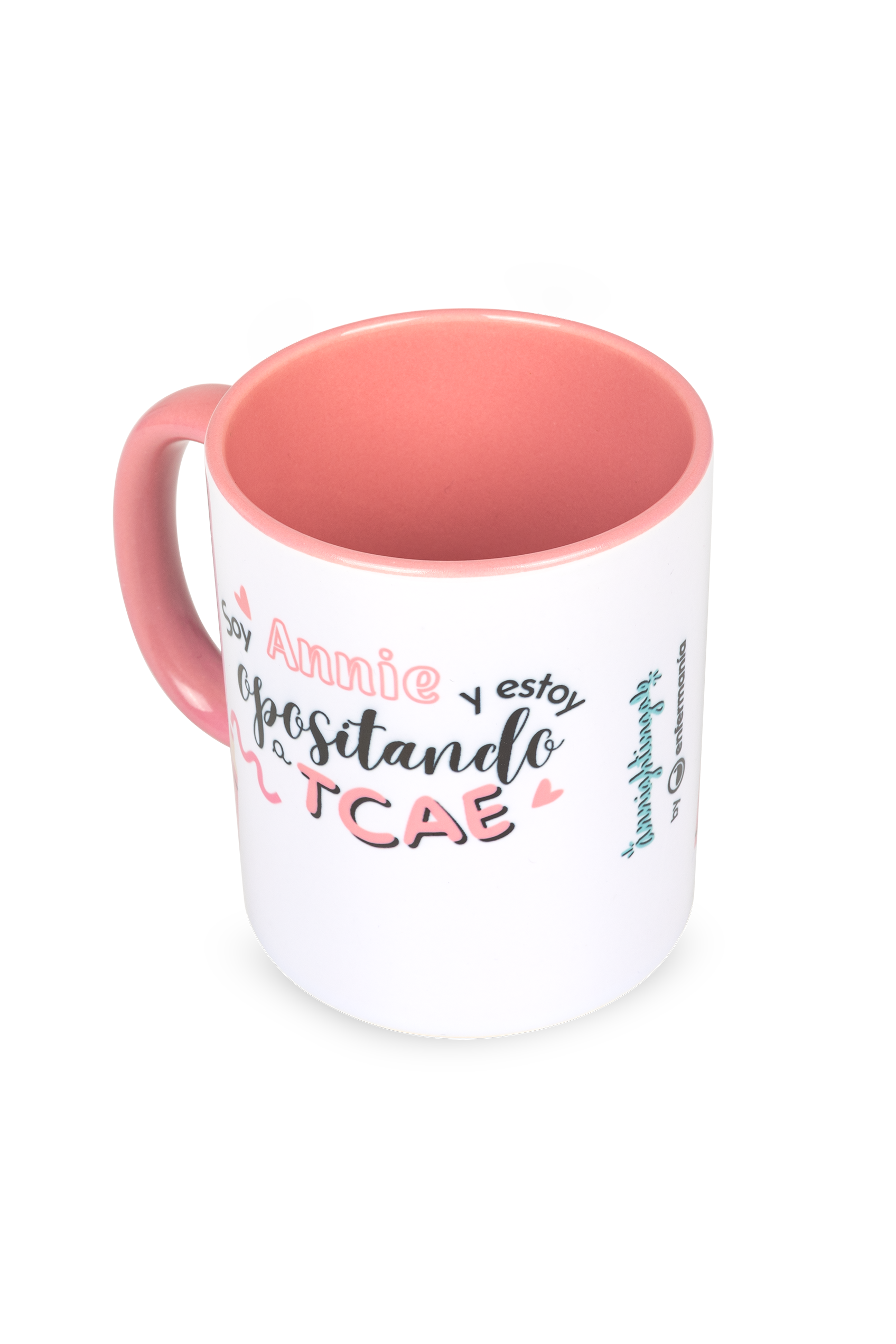 Pink customizable ceramic mug - Opposing TCAE @anni.ghtingale-3