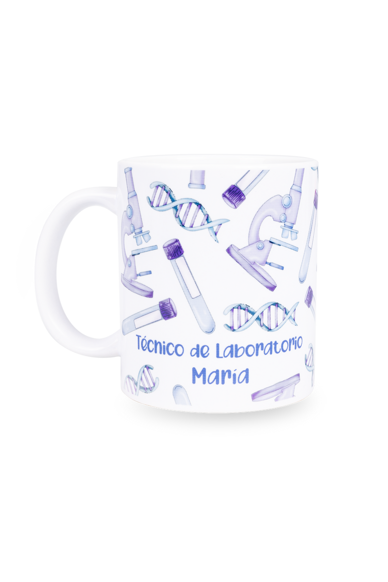 White ceramic mug - Lab technician @elartedecuidar-zoom-
